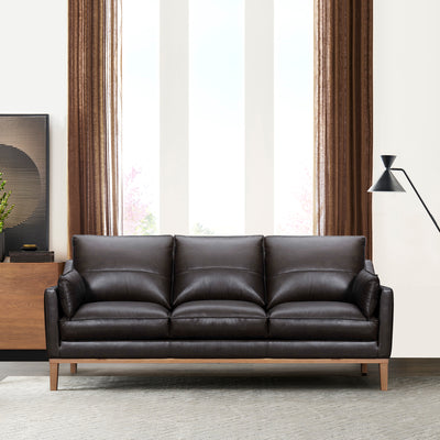 Pompeii 87 in. Leather Sofa