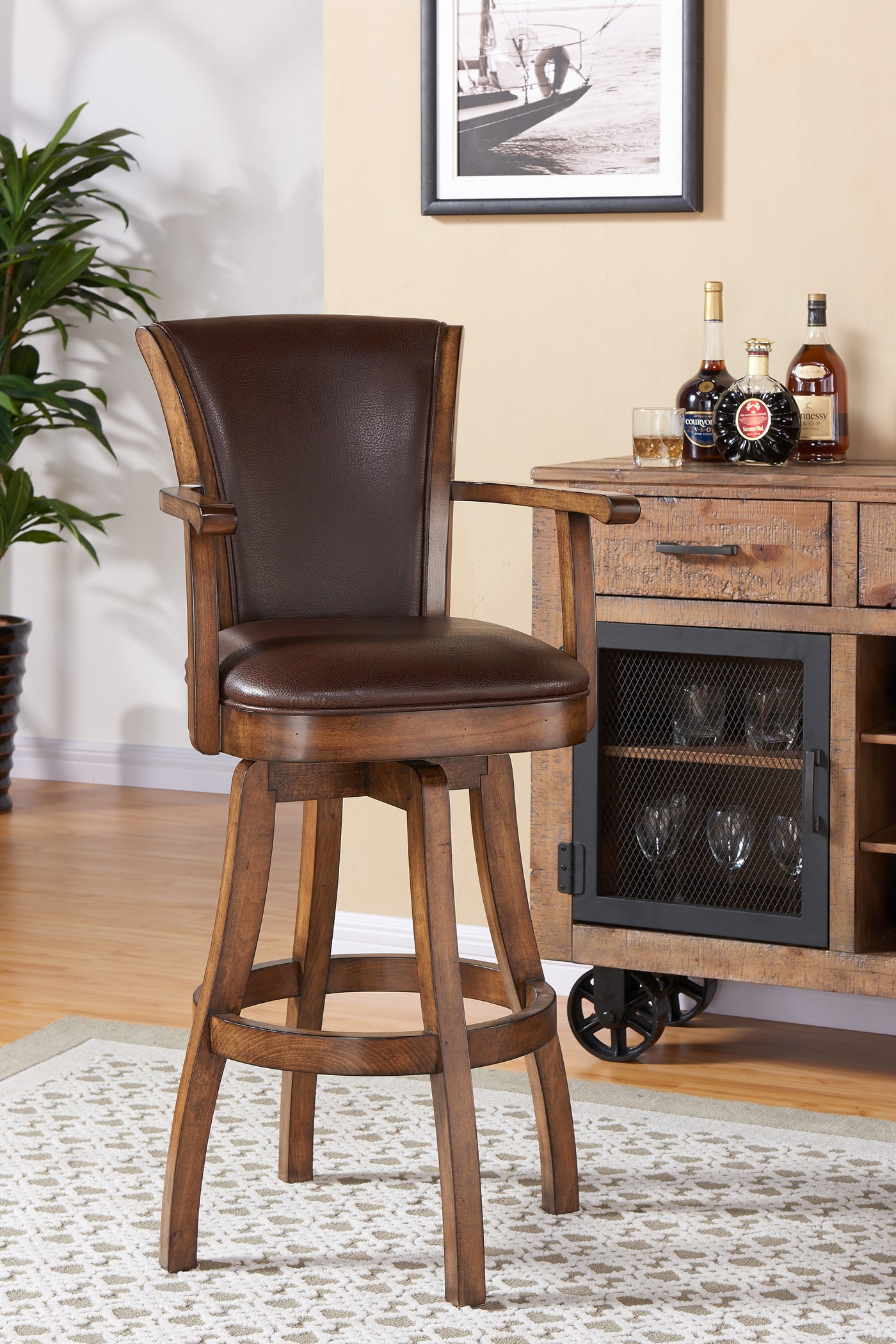 Raleigh Arm Barstool