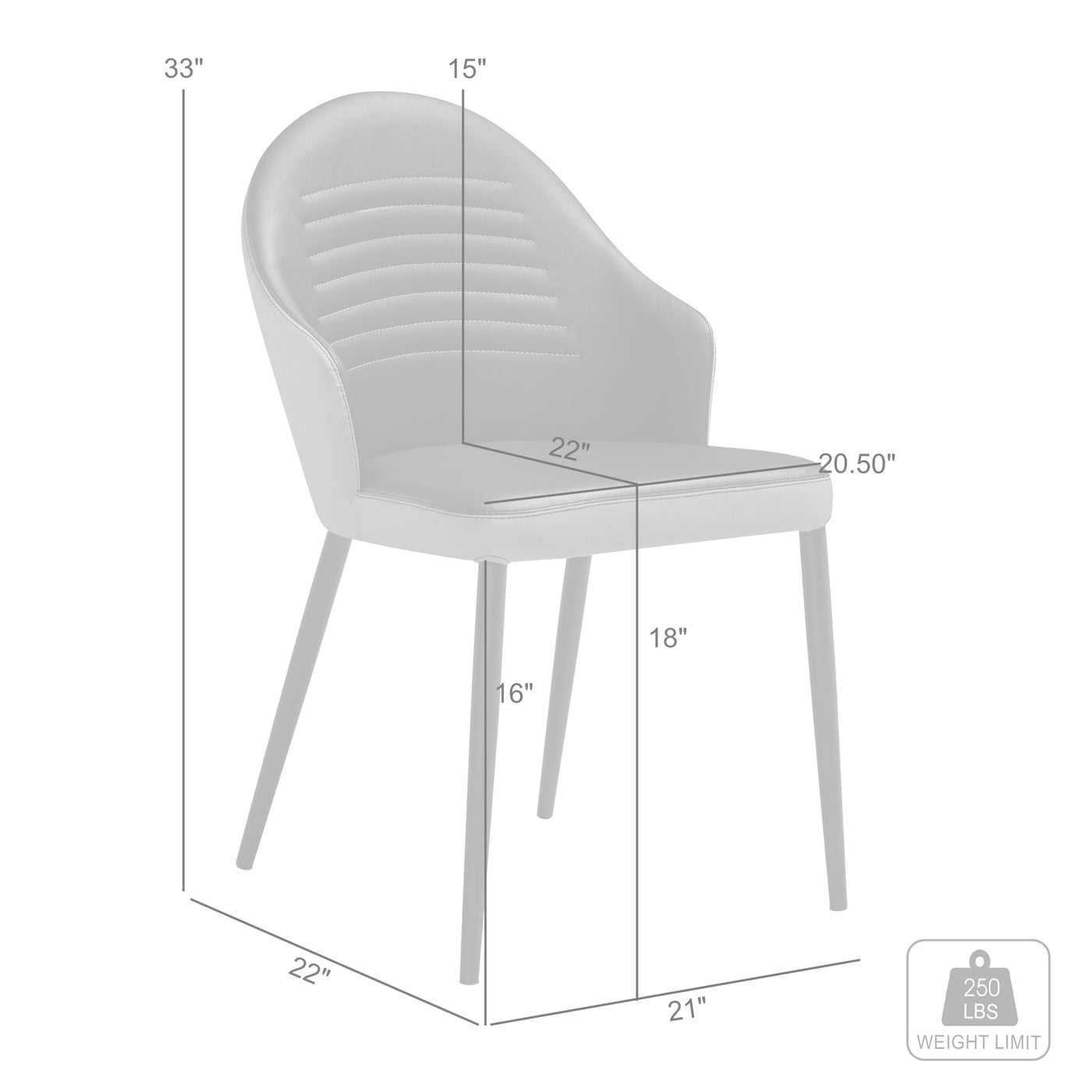 Rocco Upholstered Dining Chair Set of 2