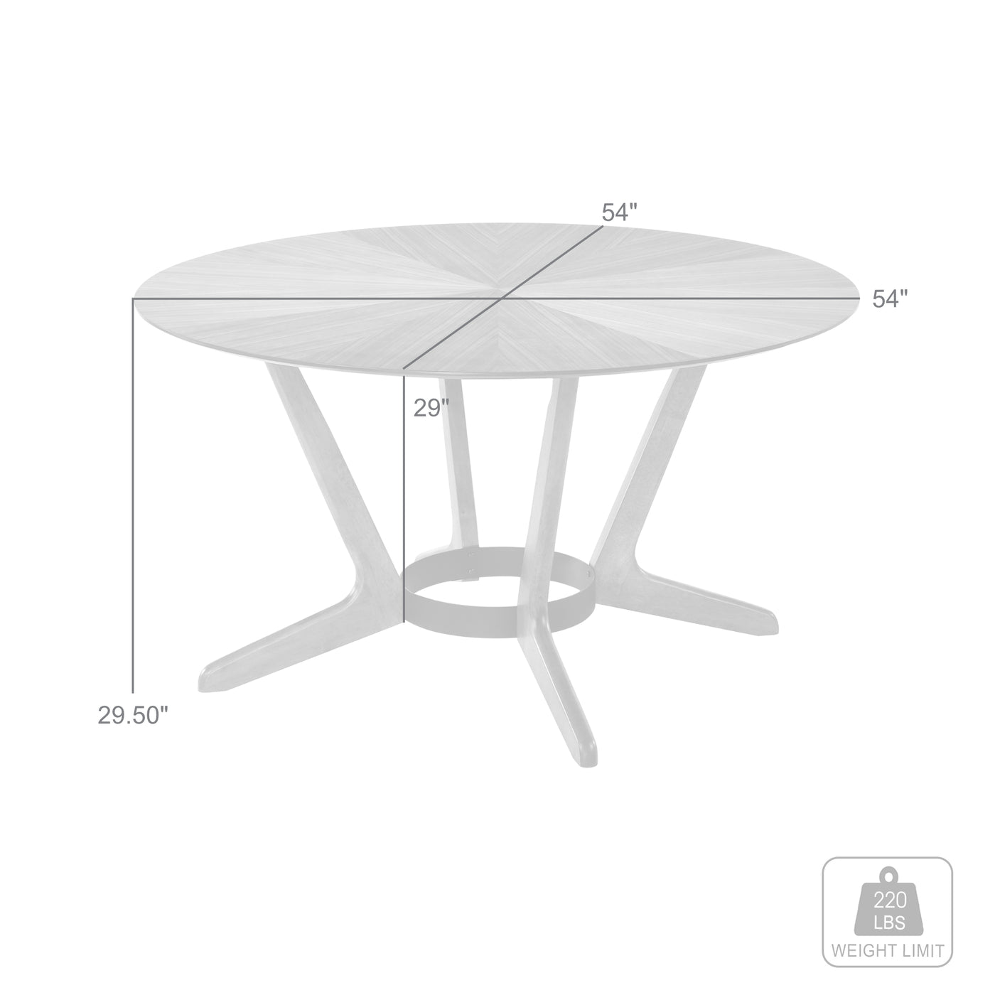 Santana Round Wood Dining Table
