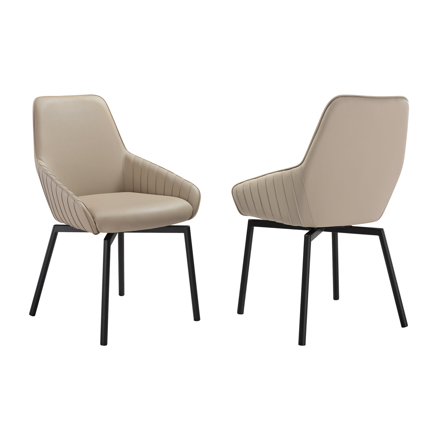 Shilo Swivel Upholstered Dining Chair Set of 2