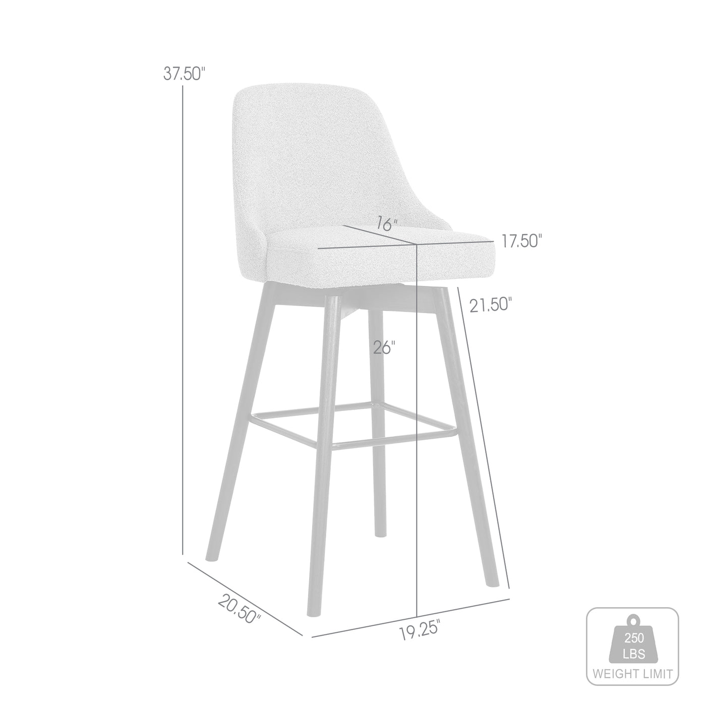 Sicily Upholstered Swivel Barstool