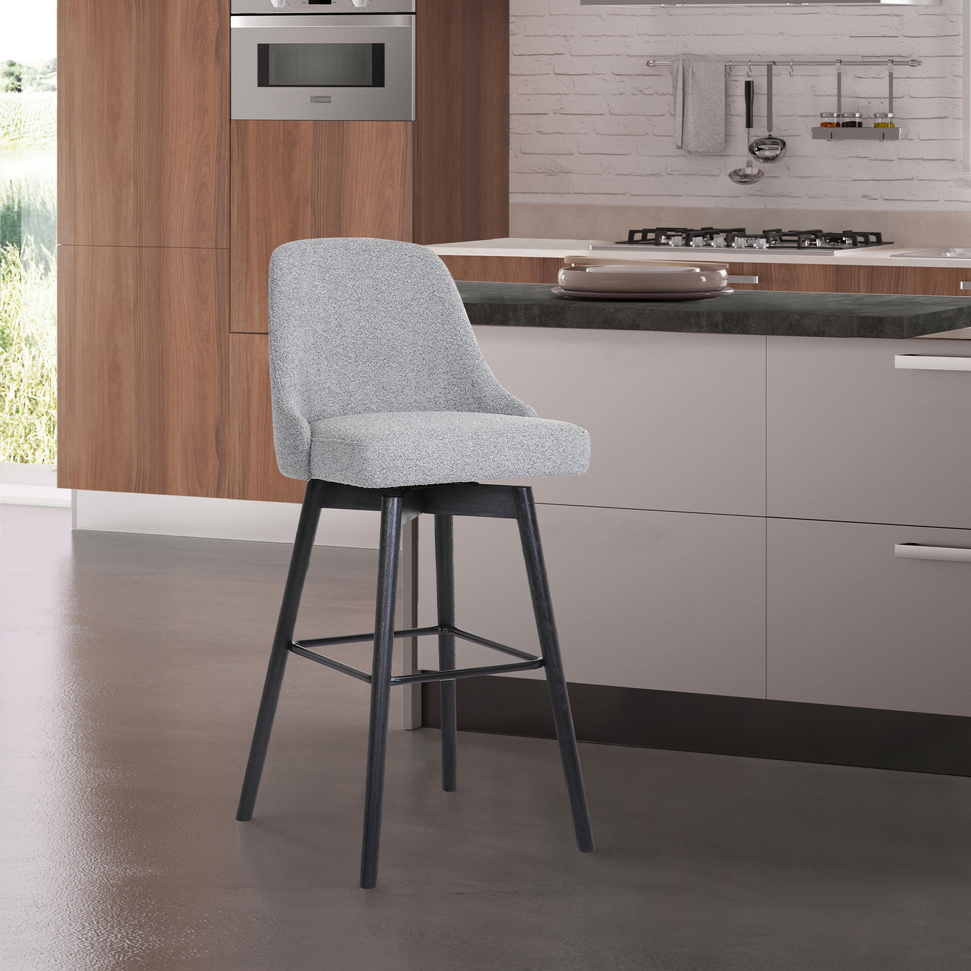 Sicily Upholstered Swivel Barstool