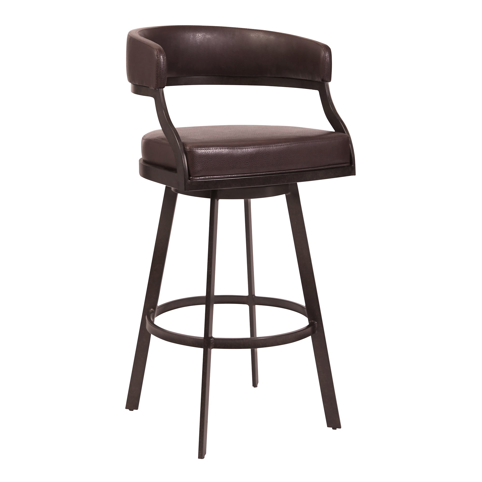 Armen Living Saturn Swivel Counter Height Stool - Thumbnail 3
