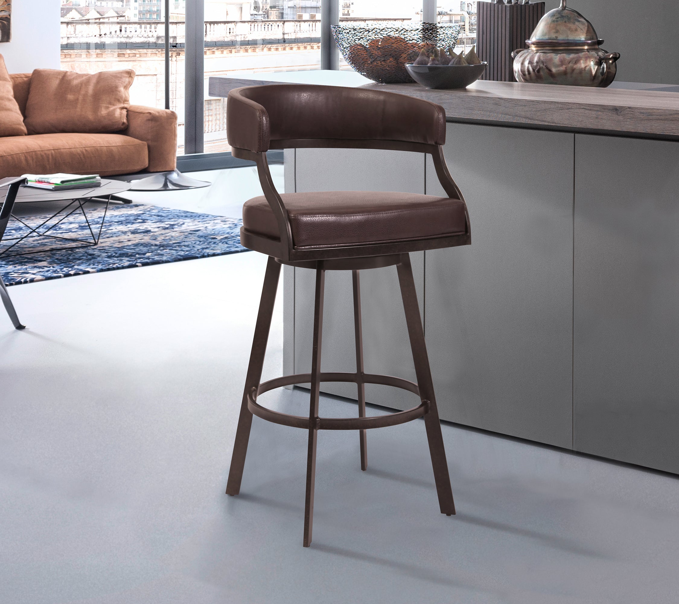 armen living Saturn Painted Finish Barstool