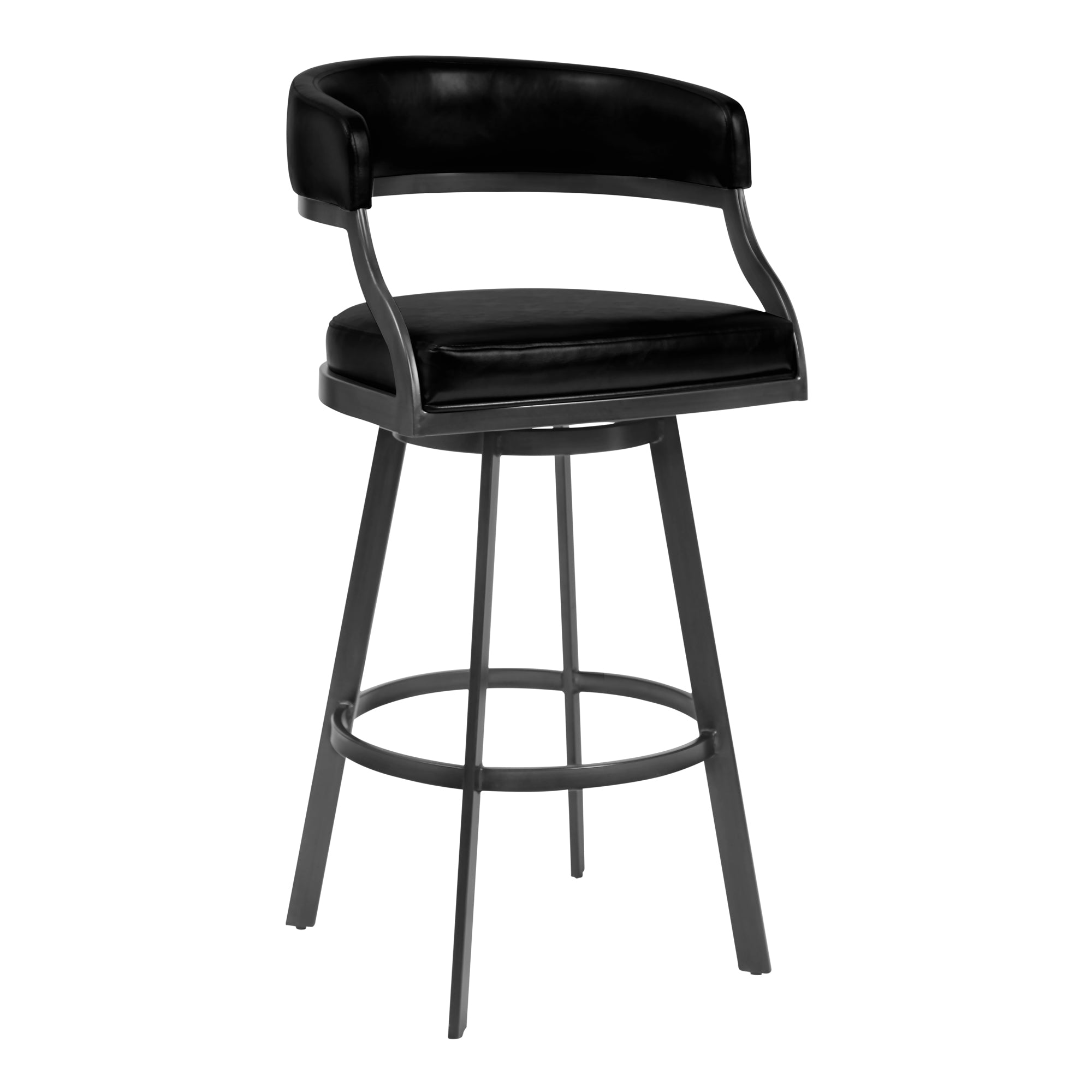 Armen Living Saturn Swivel Counter Height Stool - Thumbnail 4