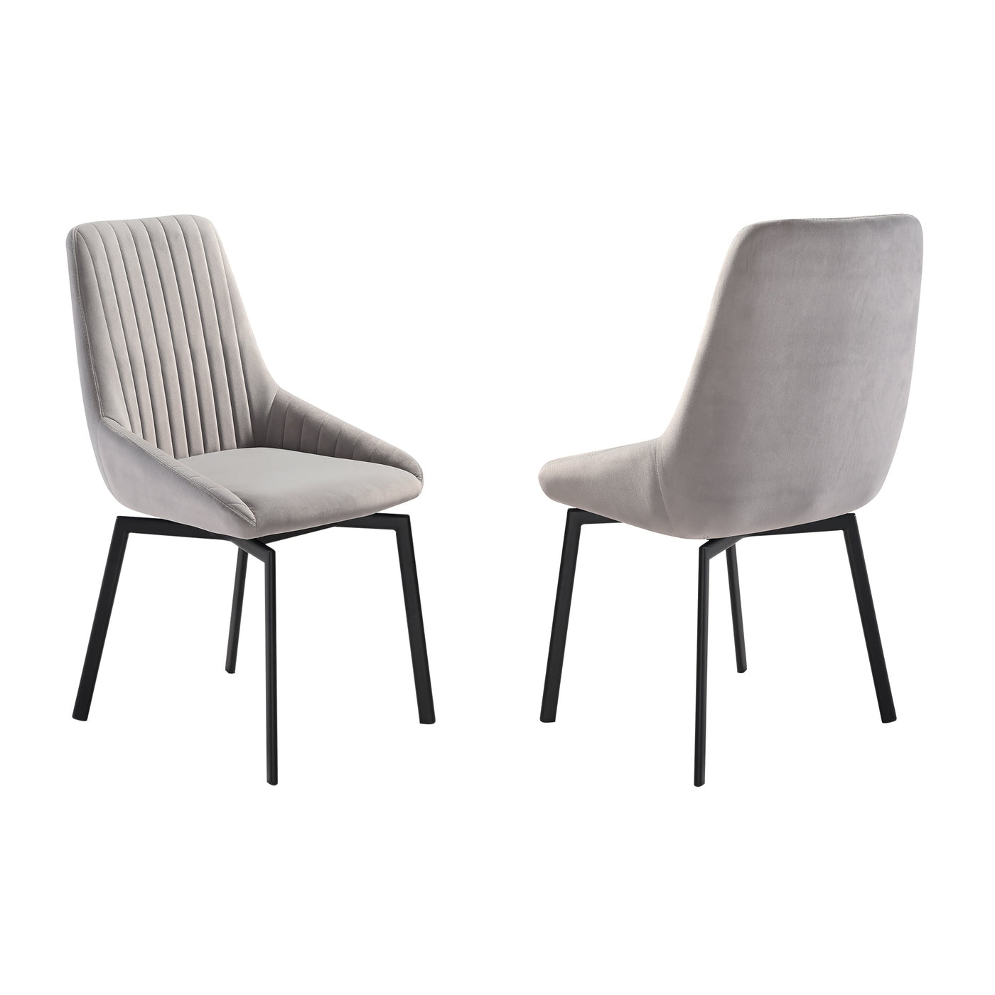 Susie Swivel Upholstered Dining Chair Set of 2