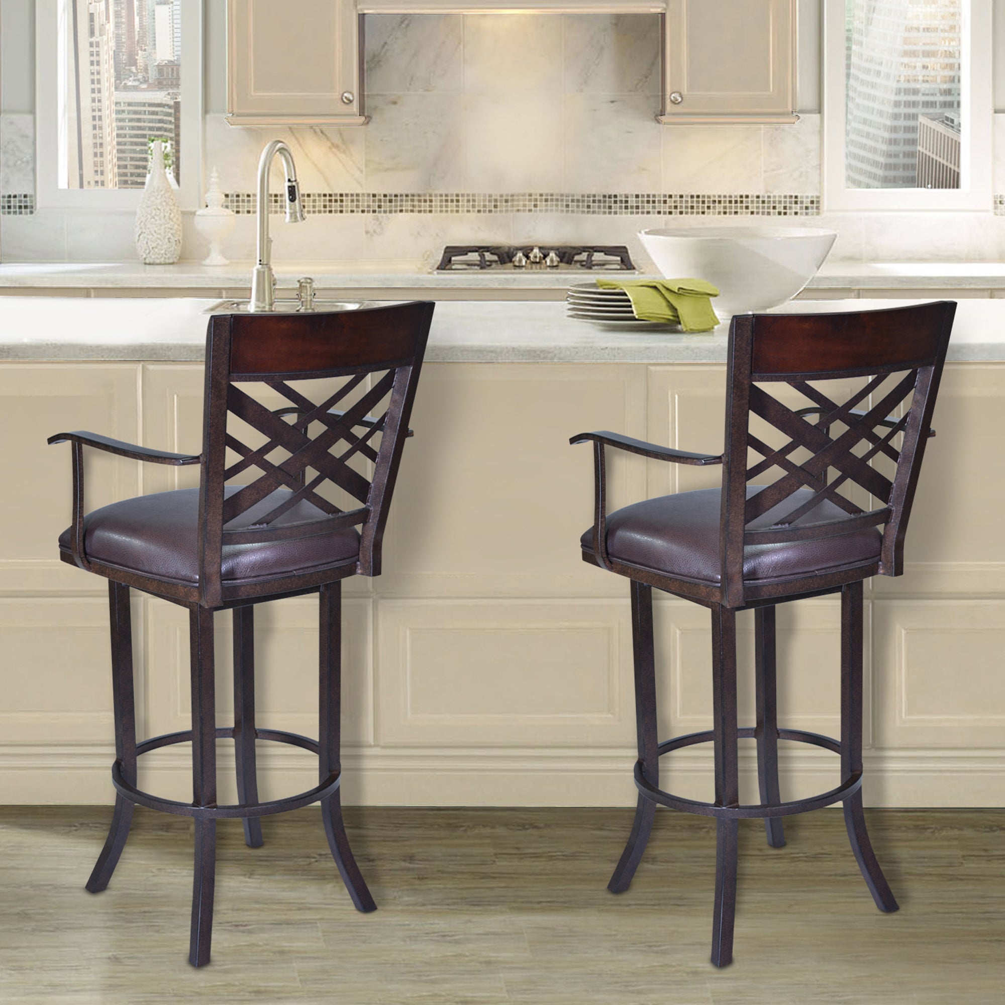 armen living Tahiti Barstool with Arms