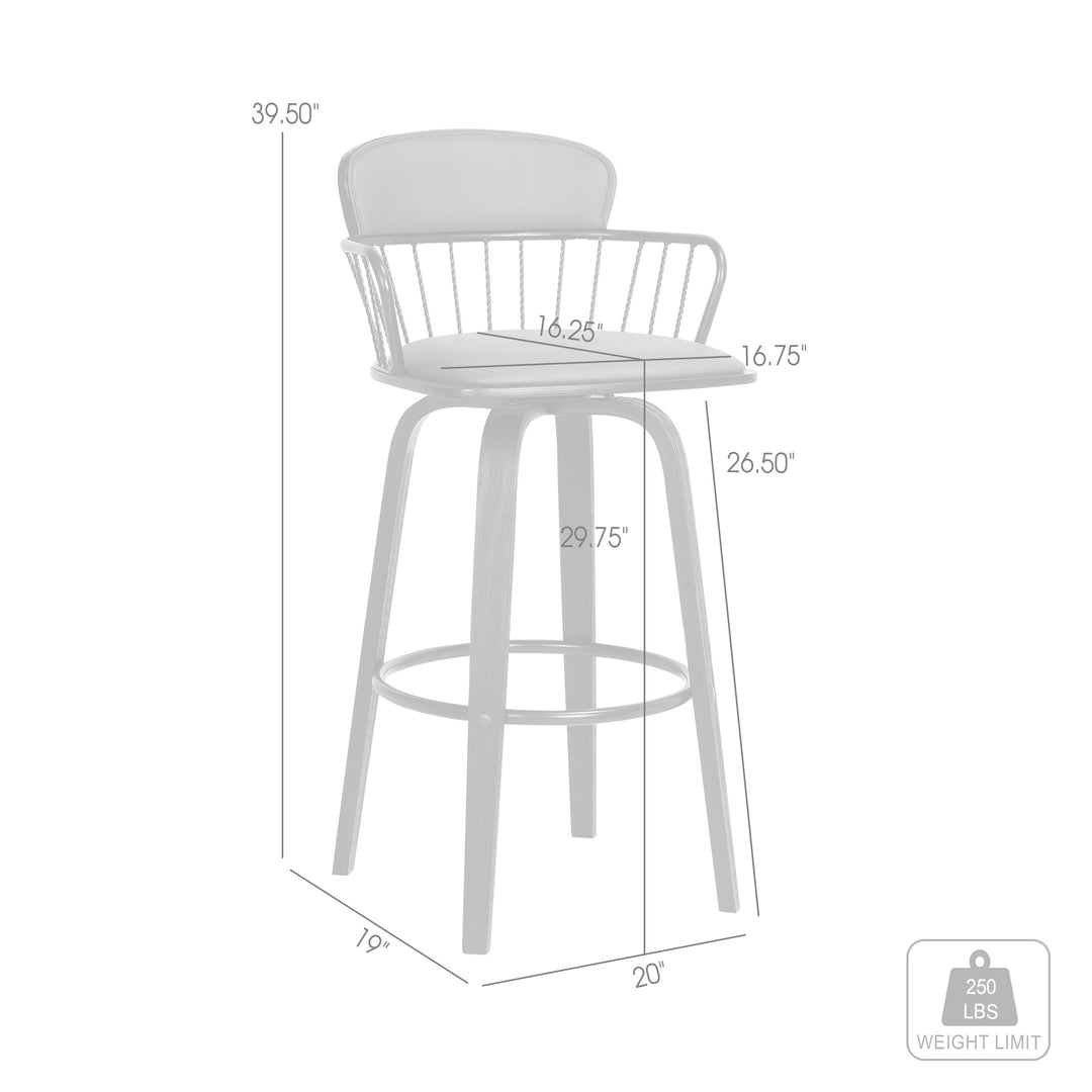 Willow Upholstered Swivel Barstool