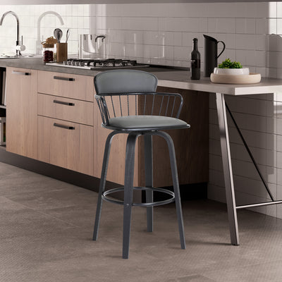 Willow Upholstered Swivel Barstool