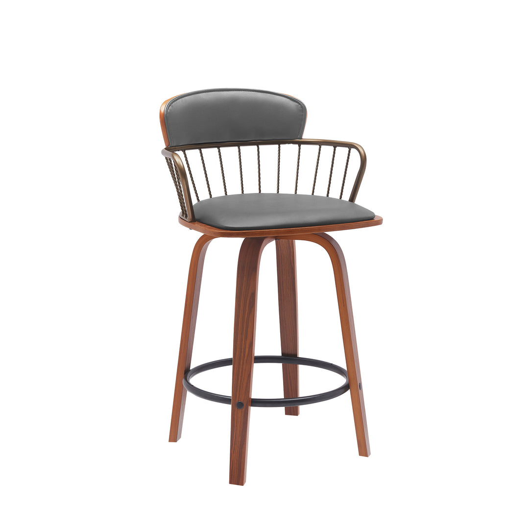 Willow Upholstered Swivel Barstool