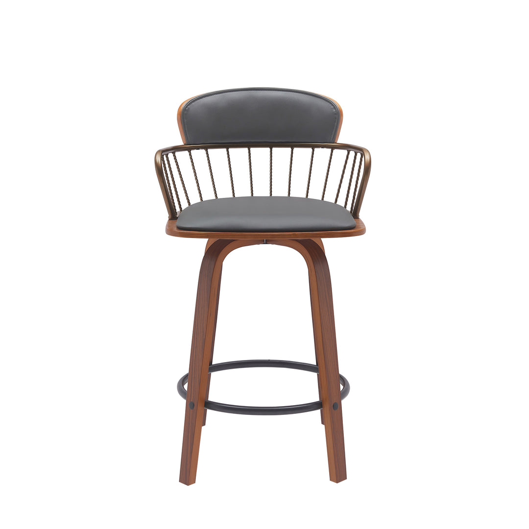 Willow Upholstered Swivel Barstool