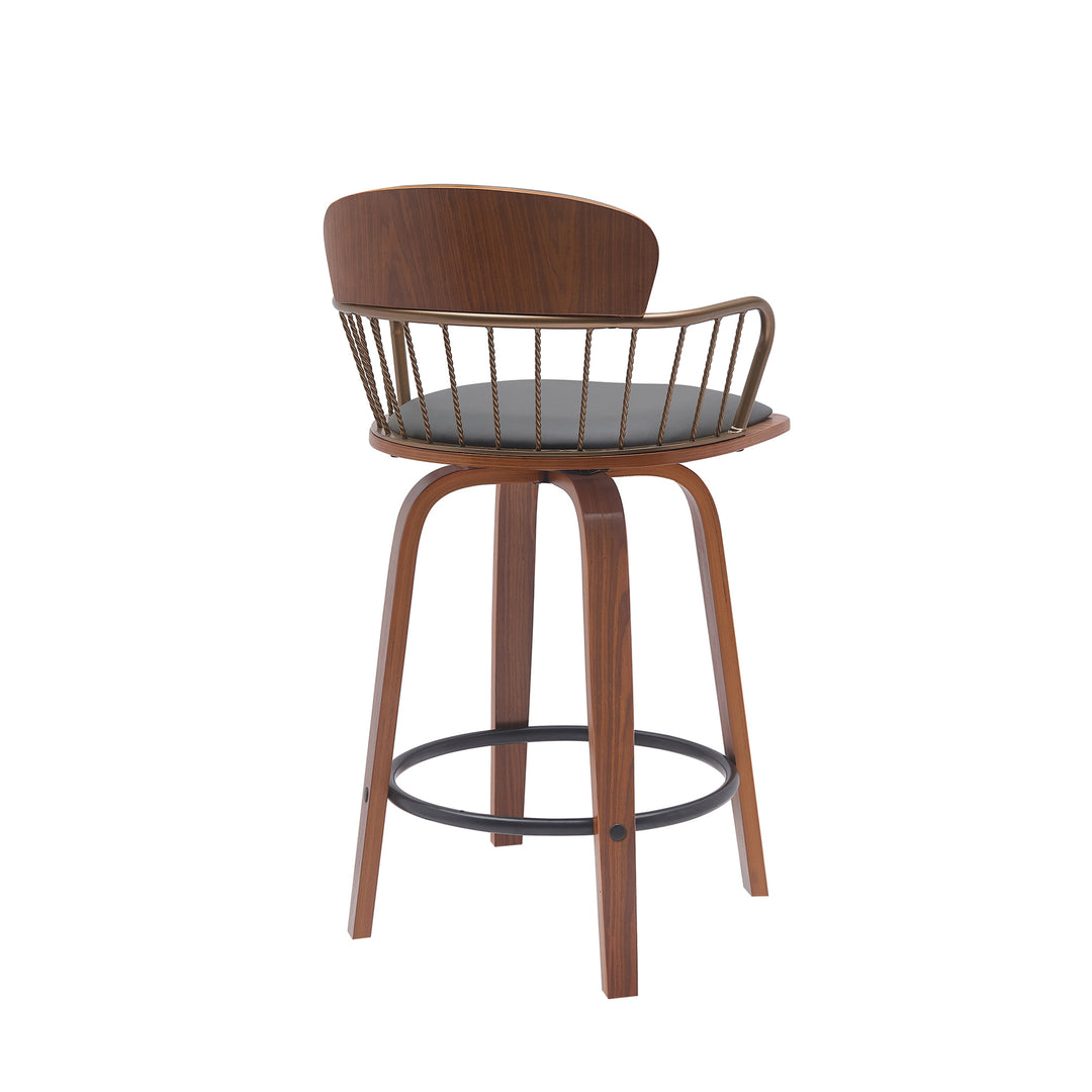 Willow Upholstered Swivel Barstool