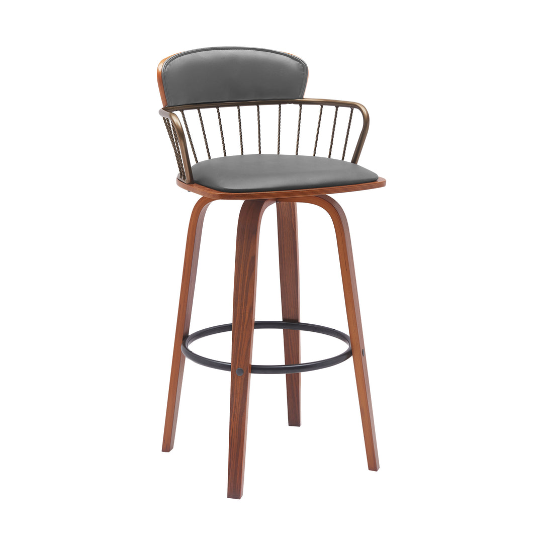 Willow Upholstered Swivel Barstool