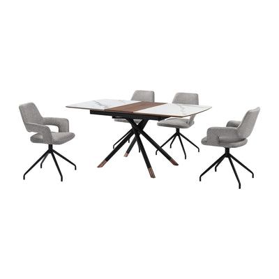 Alora and Penny 5 Piece Extendable Dining Set