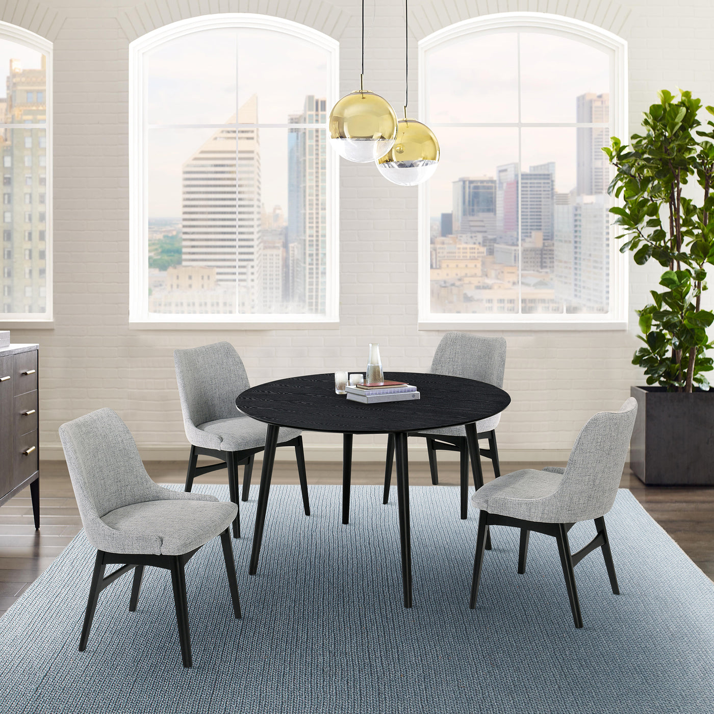 Arcadia and Azalea 48 in. 5-Piece Dining Set