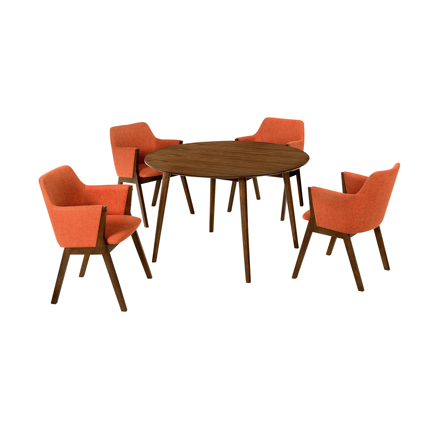 Arcadia and Renzo 48 in. 5-Piece Dining Set