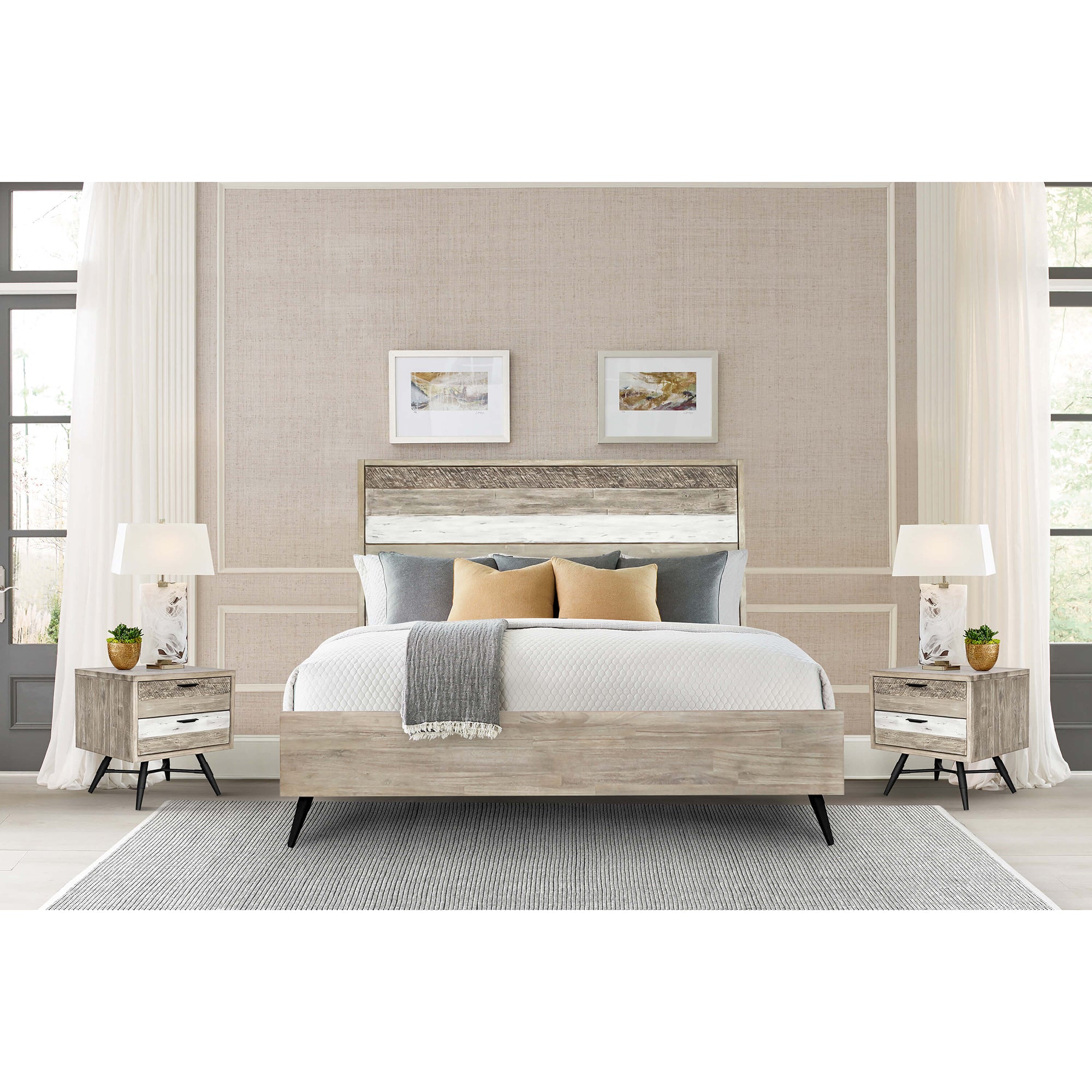 armen living Bridges 3pc Bedroom Set