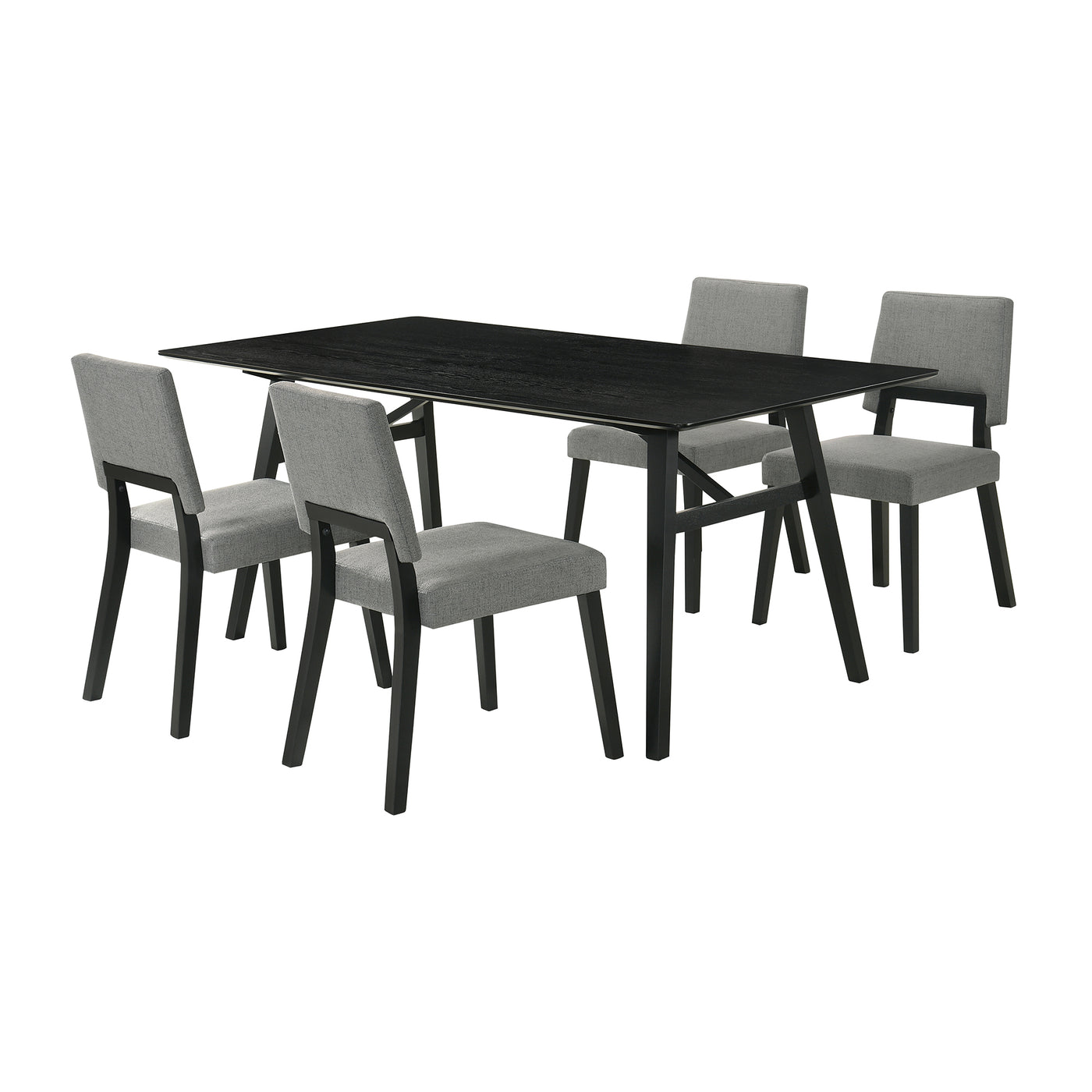 Channell 5 Piece Wood Dining Table Set