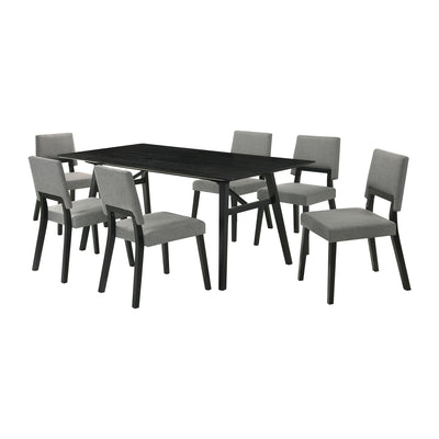 Channell 7 Piece Wood Dining Table Set