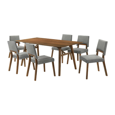 Channell 7 Piece Wood Dining Table Set