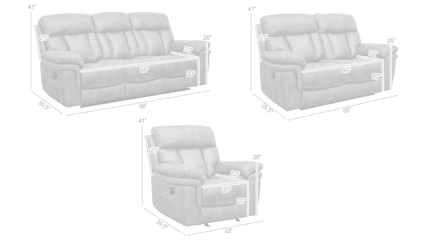 Estelle 3 Piece Sofa Set