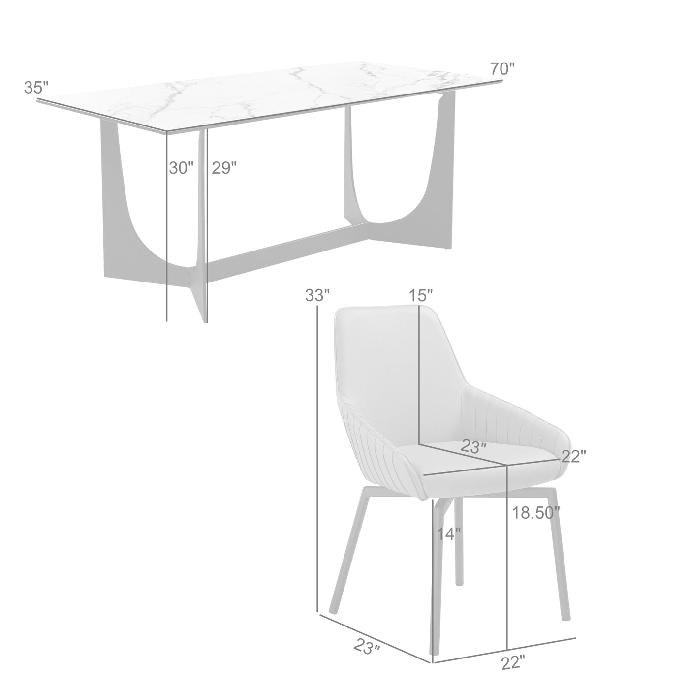 Esme and Shilo 7 Piece Dining Set