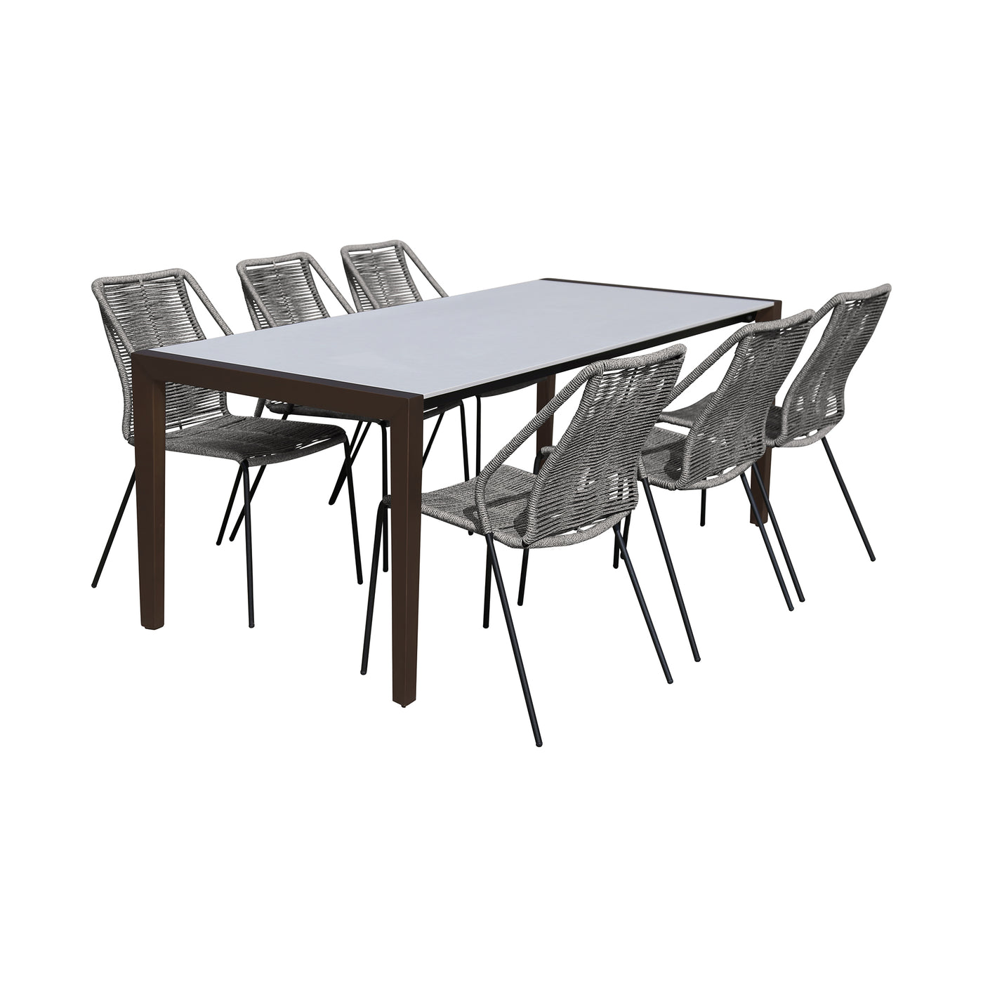 Fineline& Clip Outdoor 7 Piece Dining Set