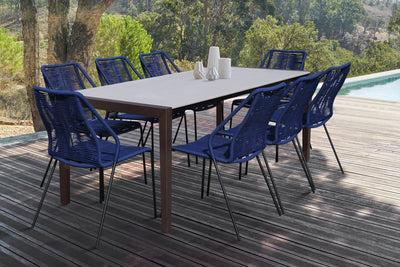 Fineline& Clip 9 Piece Outdoor Dining Set