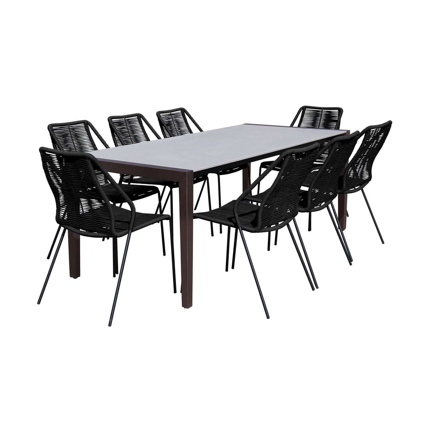 Fineline& Clip 9 Piece Outdoor Dining Set
