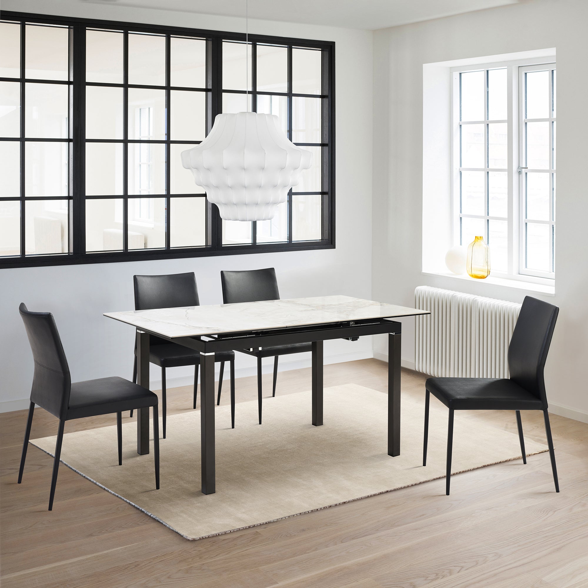 armen living Giana and Kash 5 Piece Extendable Dining Set