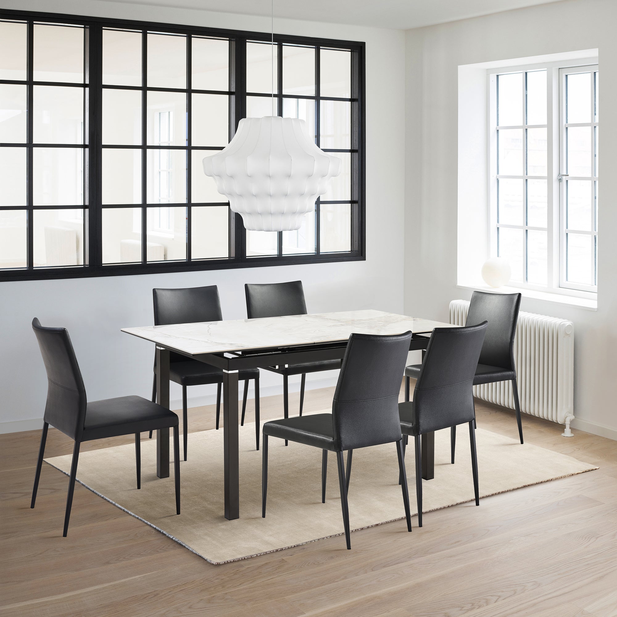 armen living Giana and Kash 7 Piece Extendable Dining Set