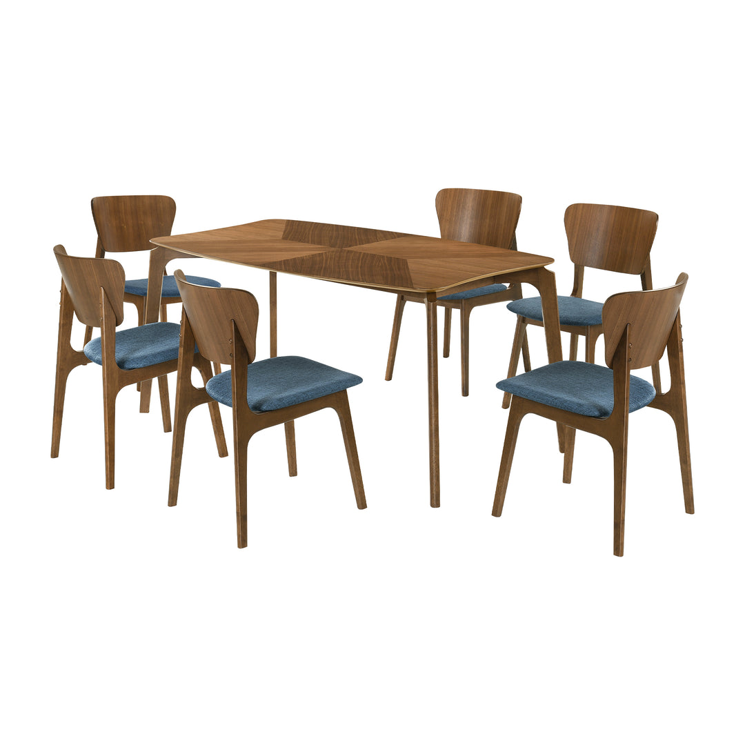 Kalia 7 Piece Wood Dining Set