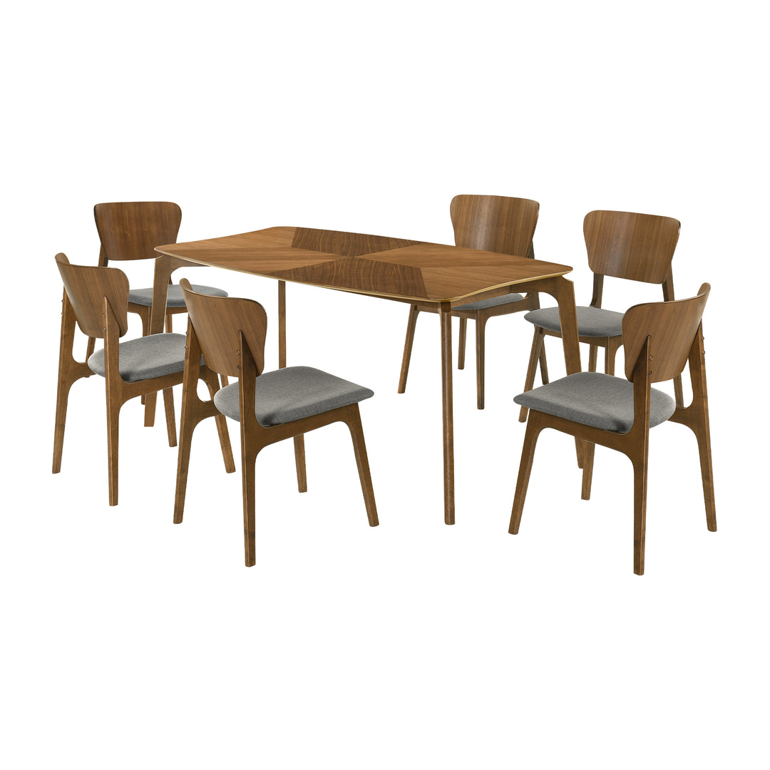 Kalia 7 Piece Wood Dining Set