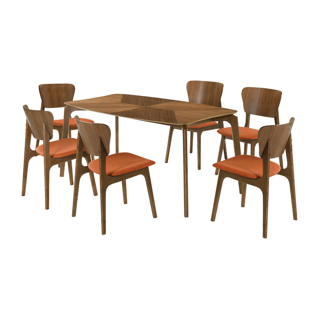 Kalia 7 Piece Wood Dining Set