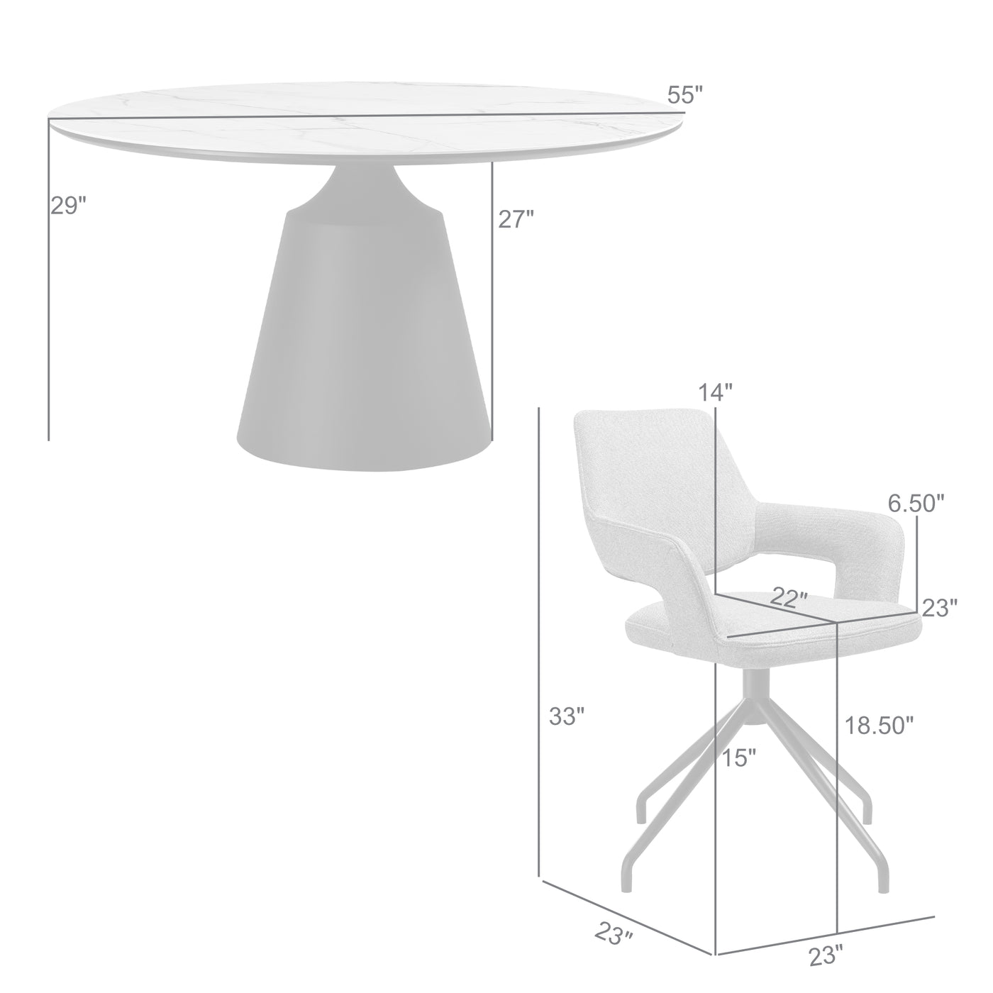 Knox and Penny 5 Piece Dining Set