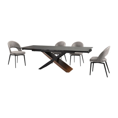Milena and Lucia 5 Piece Extendable Dining Set