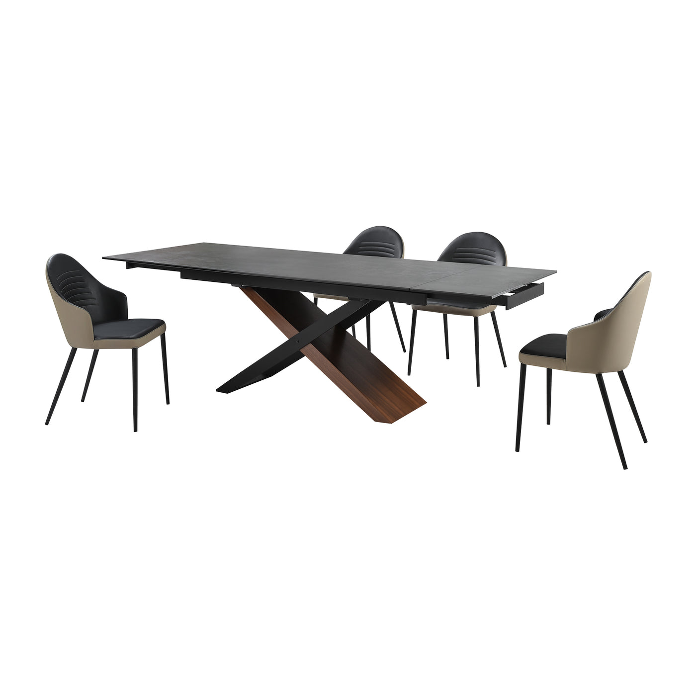 Milena and Rocco 5 Piece Extendable Dining Set