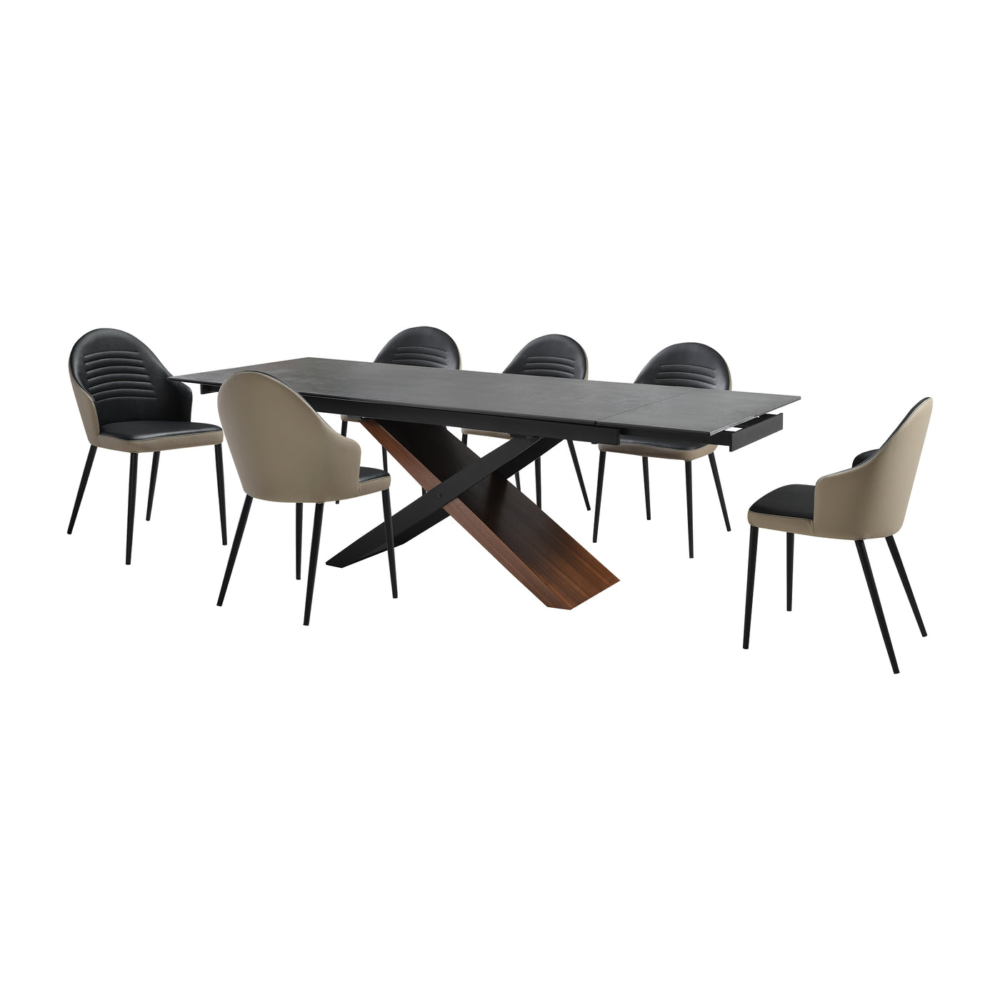Milena and Rocco 7 Piece Extendable Dining Set