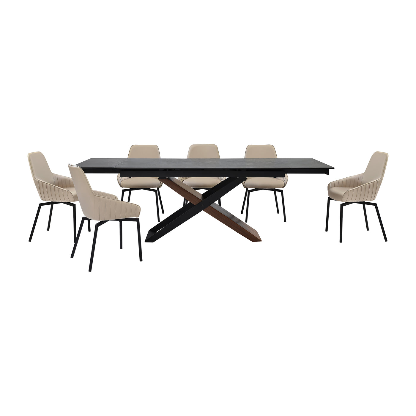 Milena and Shilo 7 Piece Extendable Dining Set
