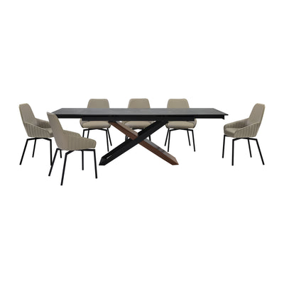 Milena and Shilo 7 Piece Extendable Dining Set