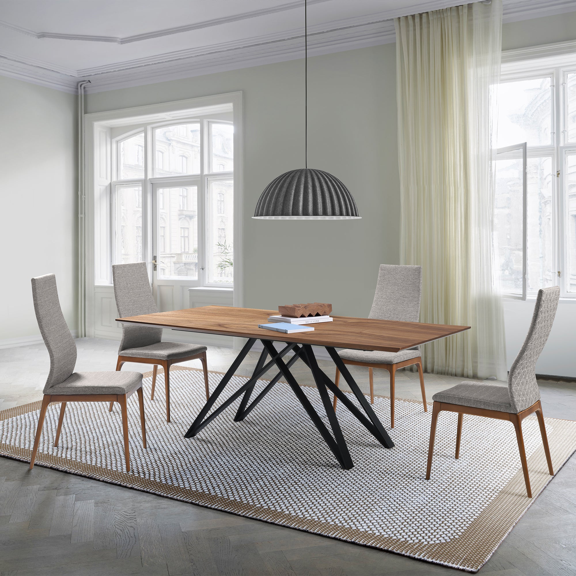 armen living Modena and Parker 5 Piece Dining Set