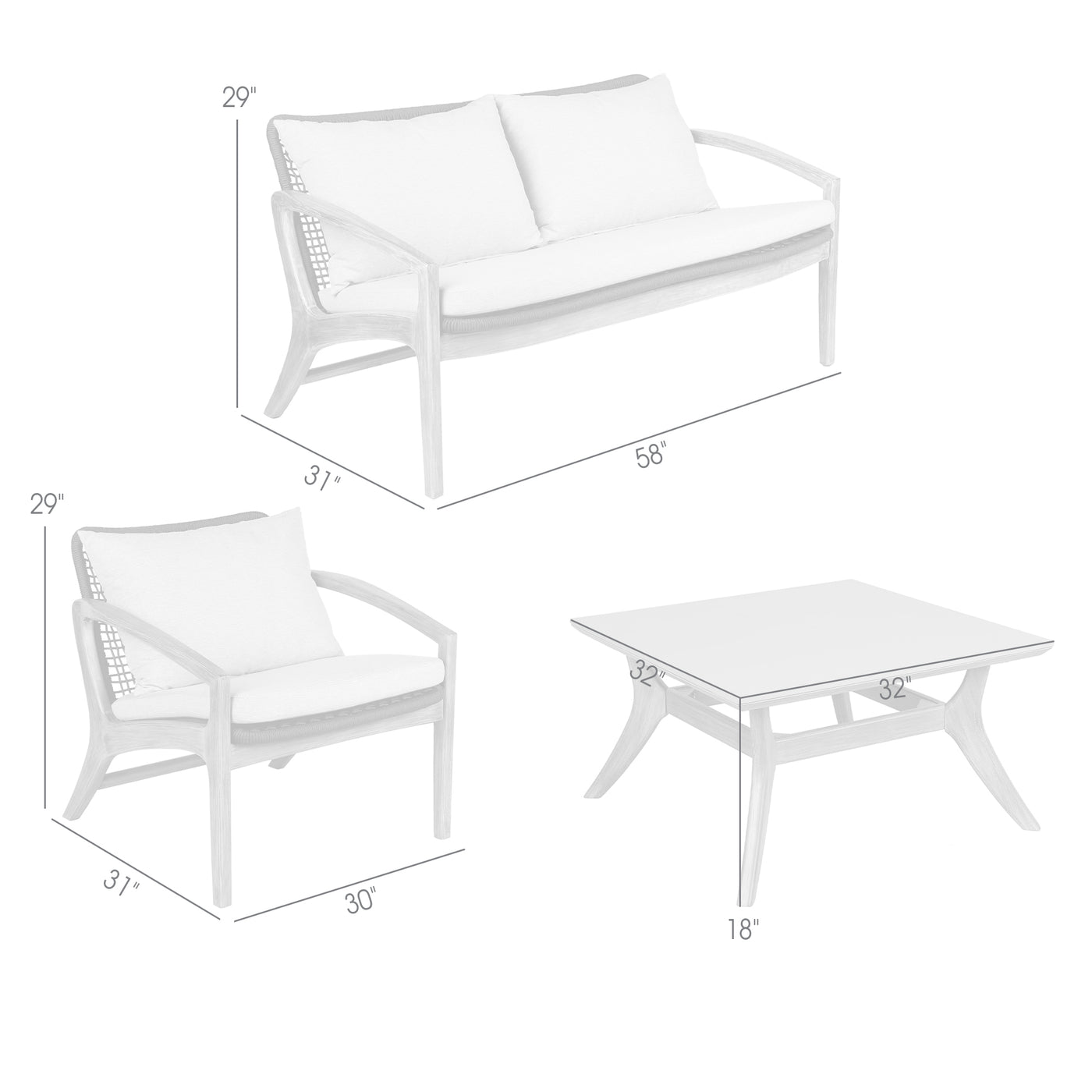 Beckham Outdoor Conversation Set
