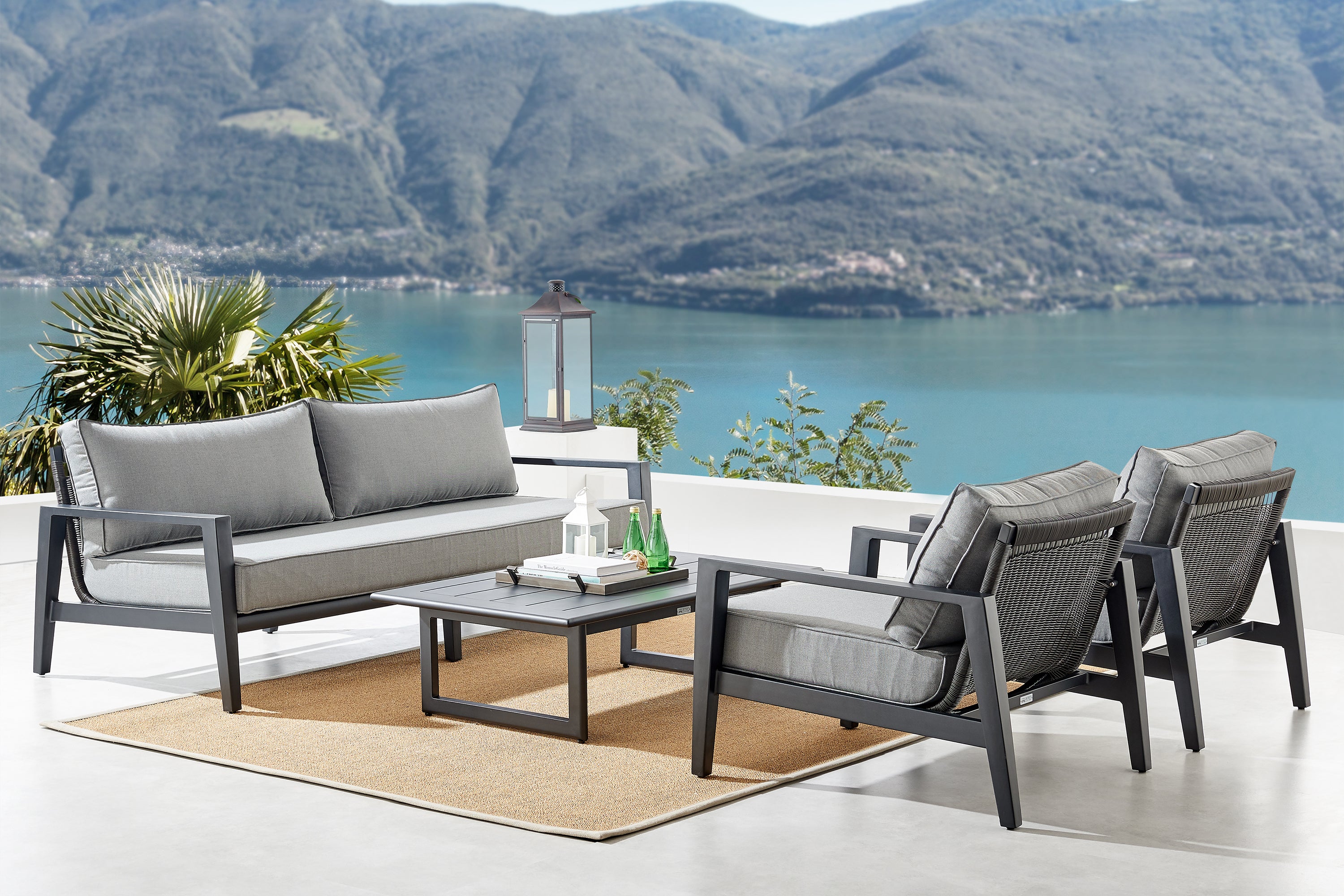 armen living Cayman Outdoor 4PC Conversation Set