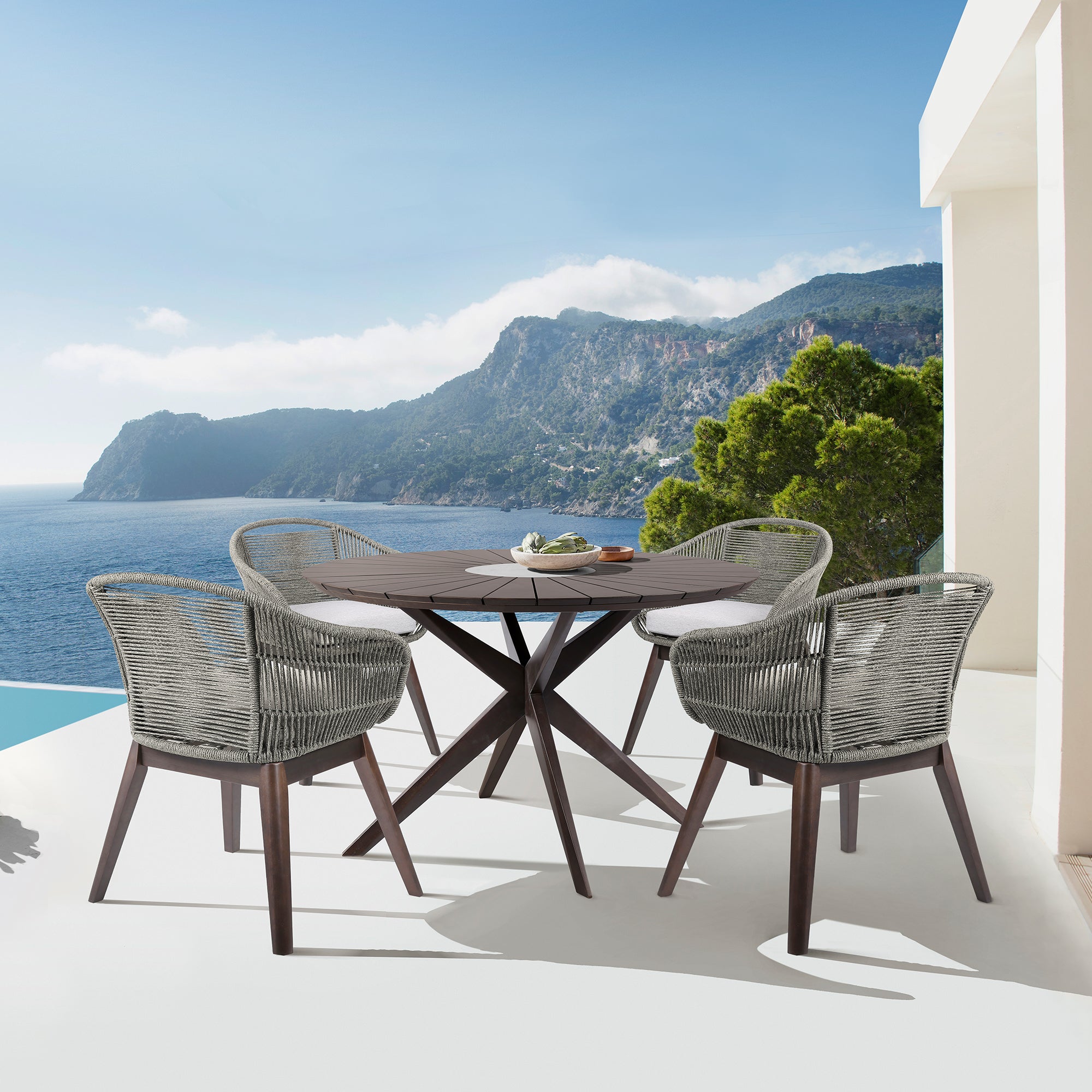 armen living Oasis Tutti Frutti Outdoor Patio Dining Set