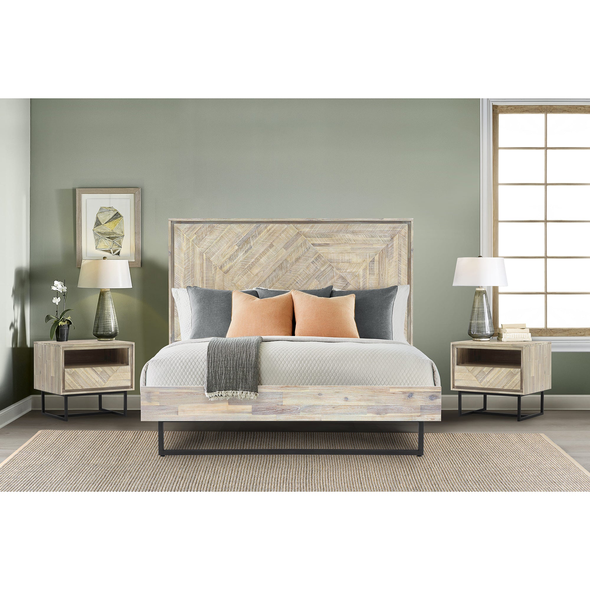 armen living Peridot 3pc Bedroom Set