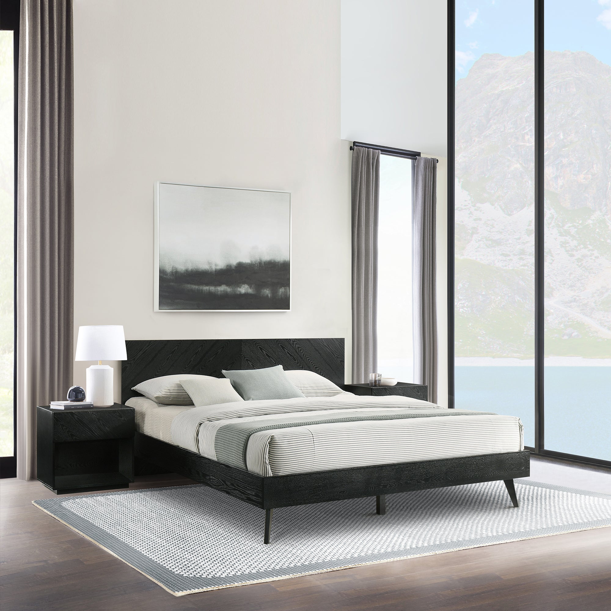 armen living Petra 3 Piece Wood Bedroom Set